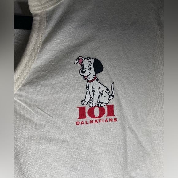 Disney 101 Dalmatians Puppy V Neck White Crop Top NWT - Picture 8 of 12